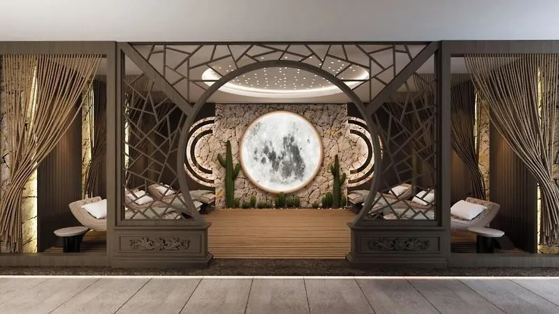 Sprostitveni prostor v wellness centru z orientalskimi motivi